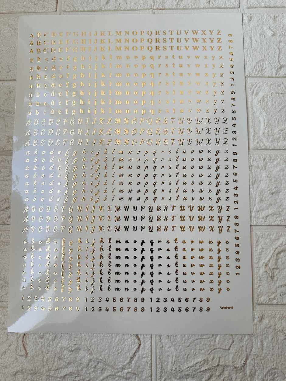 Alphabet Sticker Sheet – Jinalresinstudio