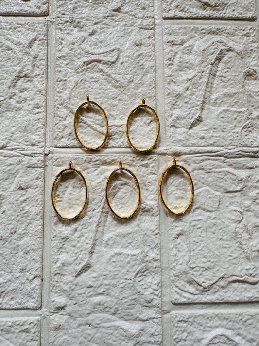 Oval Earing Bezels 10 pcs