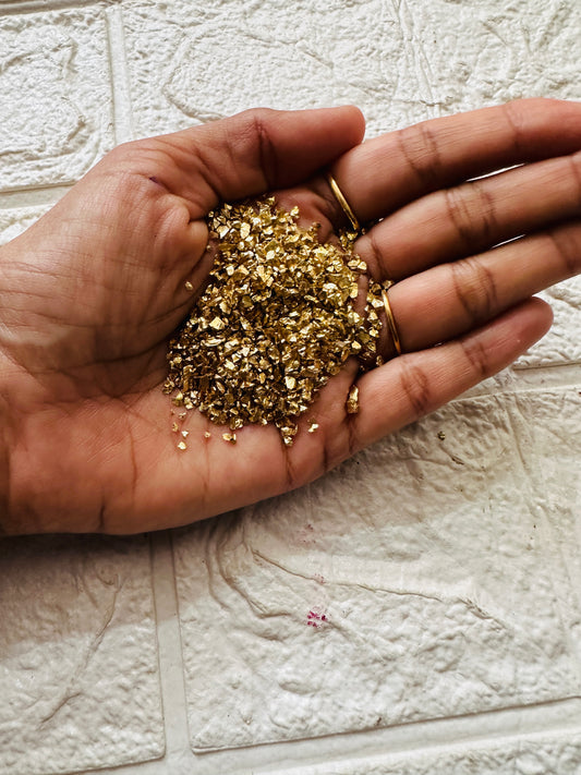 Small metalic gold stones