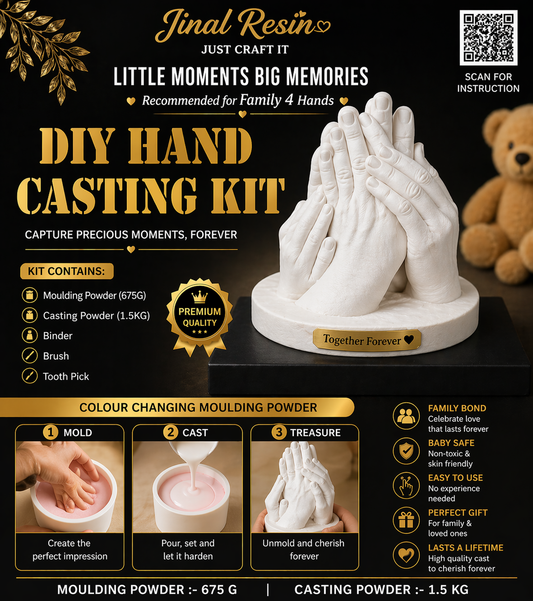 DIY Hand Casting Kit For Family 4 Hands