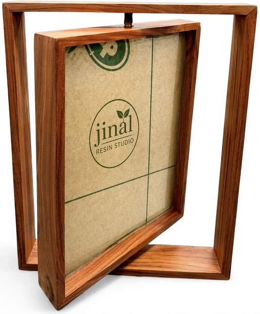 Rotating Teak wood varmala photo frame 9 * 6