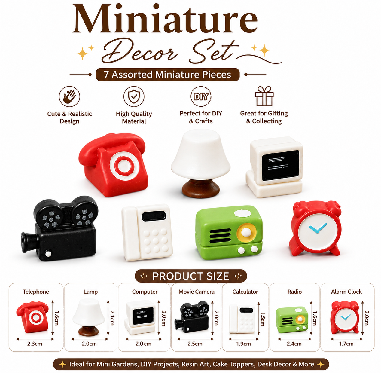 7 Pcs Electronic Home Appliance Miniature