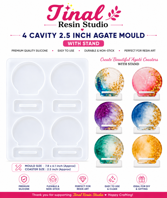 4 Cavity 2.5 Inch Mould with Stand