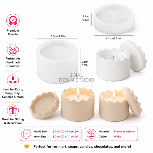 Round Candle & Storage jar Mould SM1403