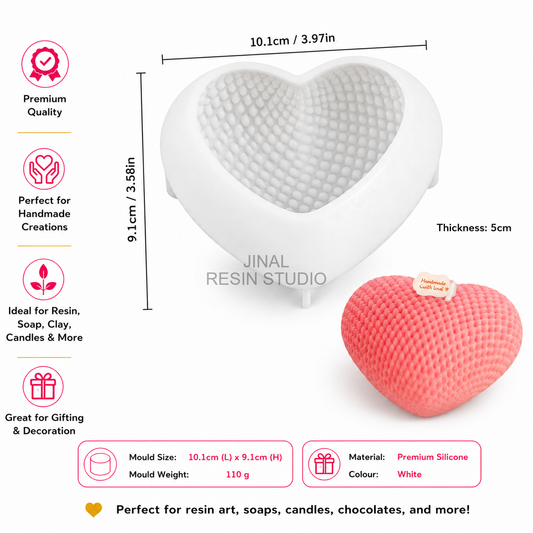 3D Big Heart Silicone Mould SM1317