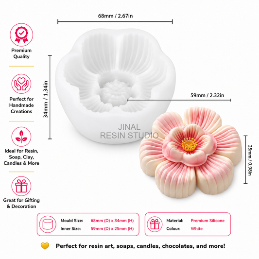3D Flower  Mould HM0048
