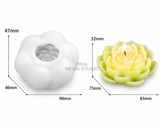 3D Lotus Flower Candle mould HM0041