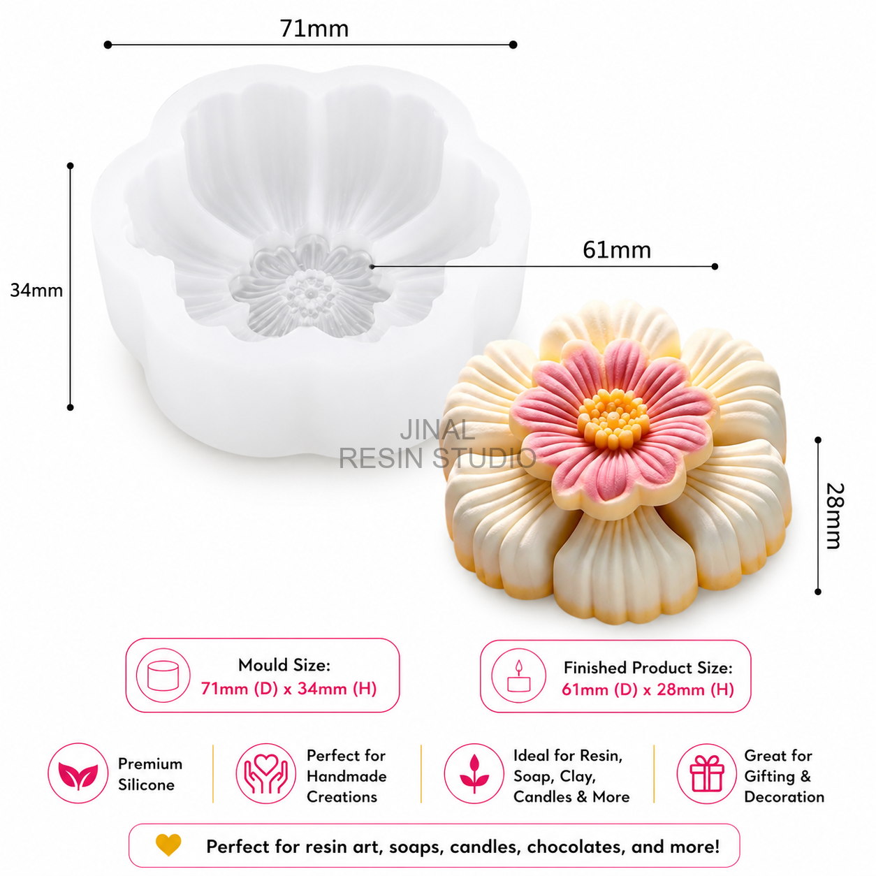 3D Flower Mould HM0047