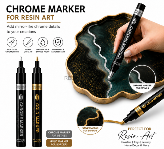 High-Gloss Mirror Effect Premium Decorative Golden Marker
