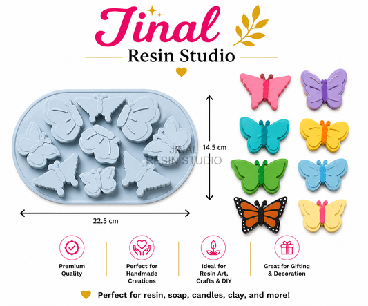 9 Cavity Butterfly DIY Silicone Mould
