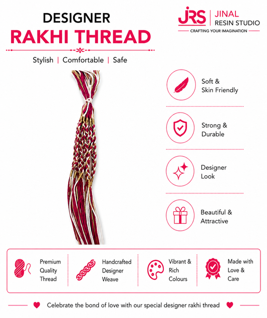 Designer Rakhi Thread 03 2pcs