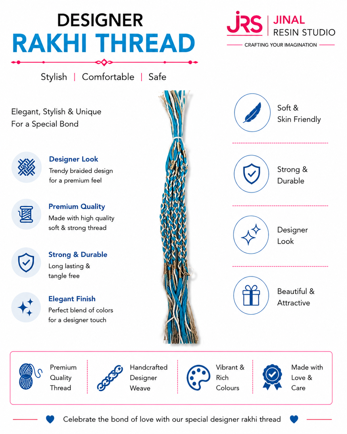 Designer Rakhi Thread 07 2pcs