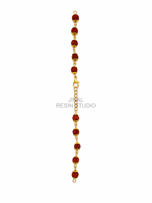 Premium Rudraksh Rakhi Bracelet Chain 09