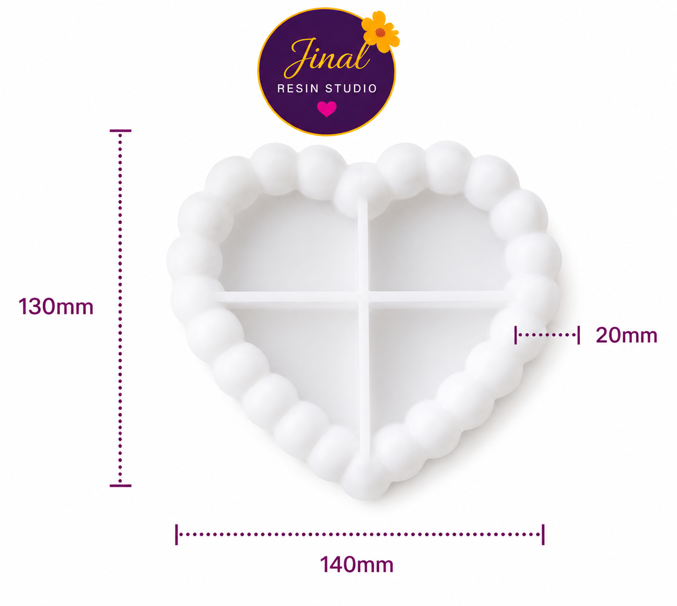 Heart Bubble Trinket Tray Mould