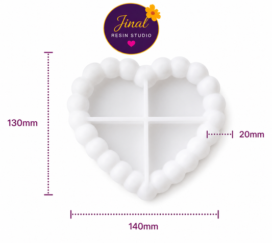 Heart Bubble Trinket Tray Mould