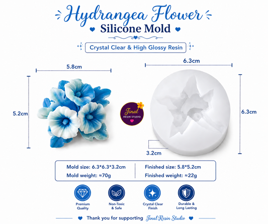 Hydrangea Flower Candle Mould
