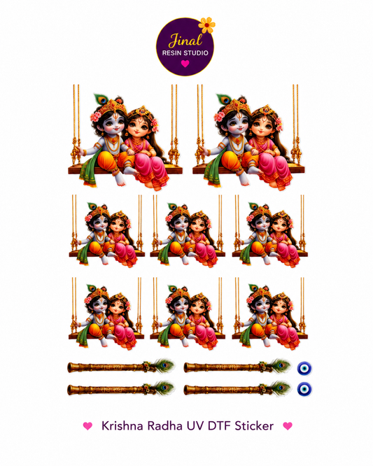 Krishna Radha UV DTF Sticker