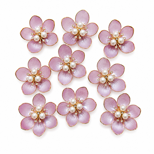 Light Purple Decorative Pearl Flowers