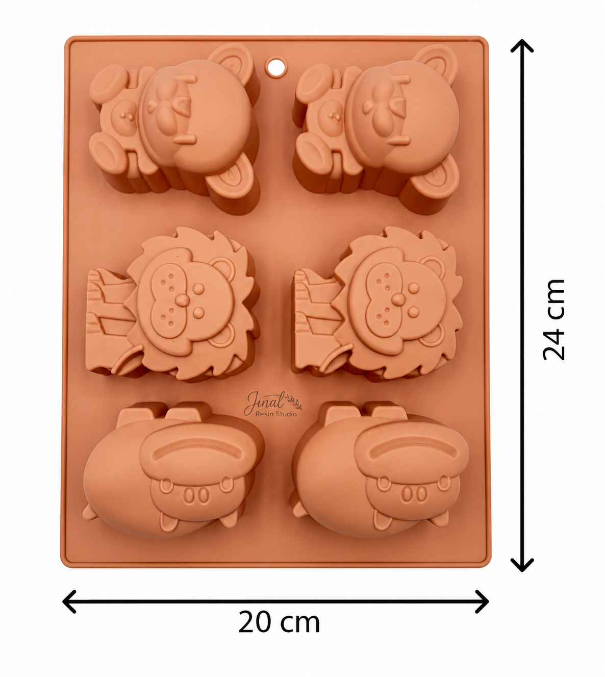 Lion, Bear & Hippo Silicone Mould