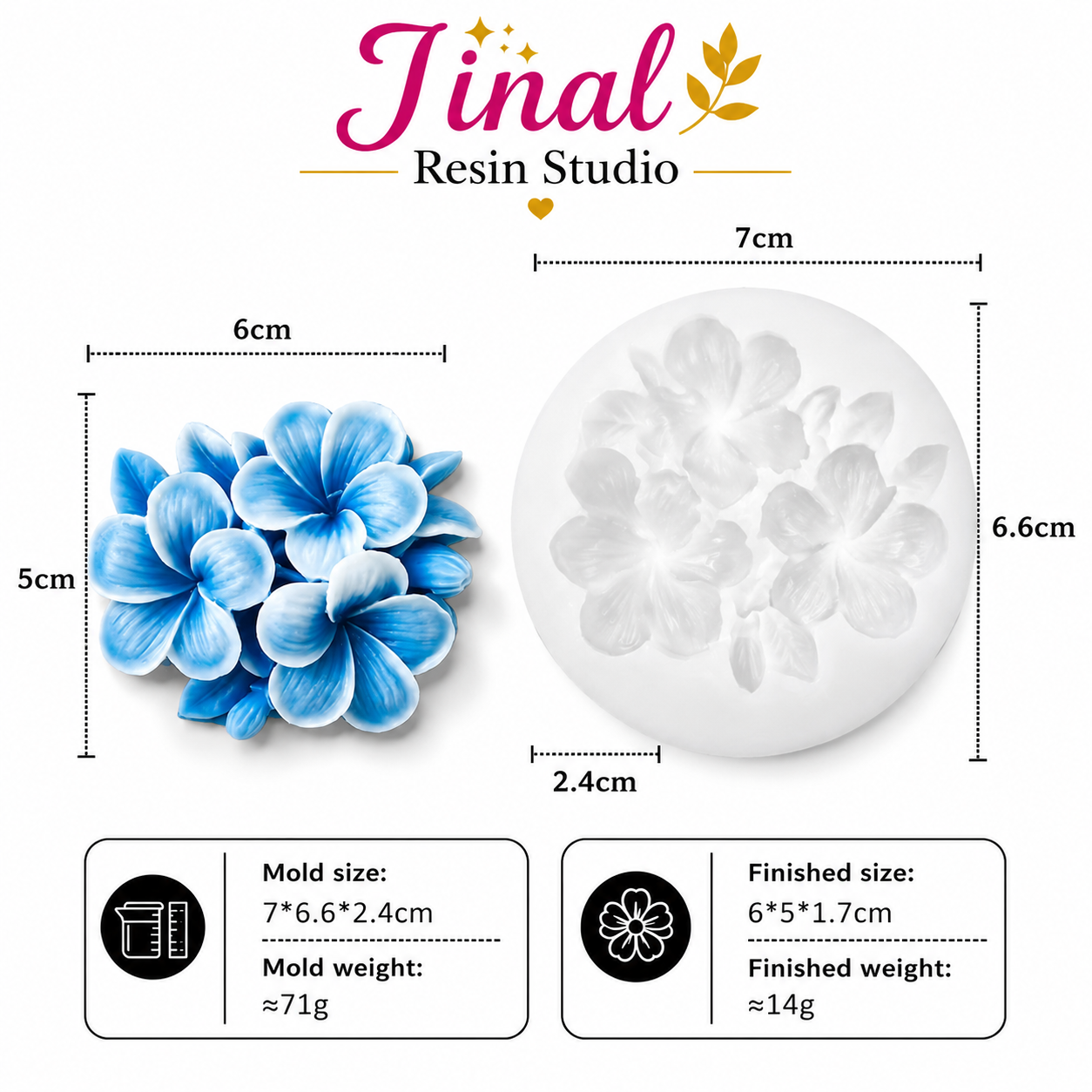Resin Plumeria Flower Mould 1134