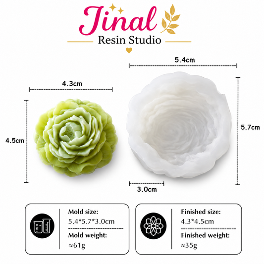 Peony Flower Shape Candle Silicone Mould