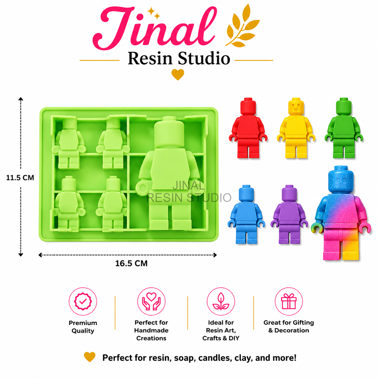 Lego Men Silicone Mould – Jinal Resin Studio