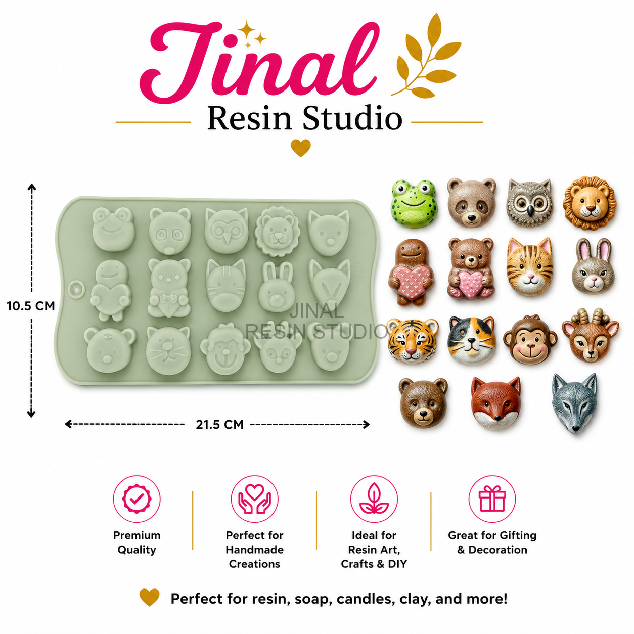 15 Cavity Animals Shape DIY mould
