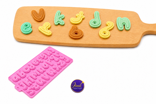 26 Multi-Cavity Lowercase Alphabet Letters Mould for DIY Concrete Art, Resin Crafts, Soap Making & Cake Making Silicone Mould