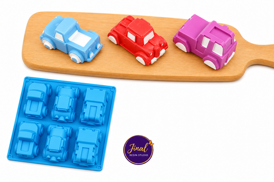 3D 6 Cavity Vintage Car Vehicle Shape Mould