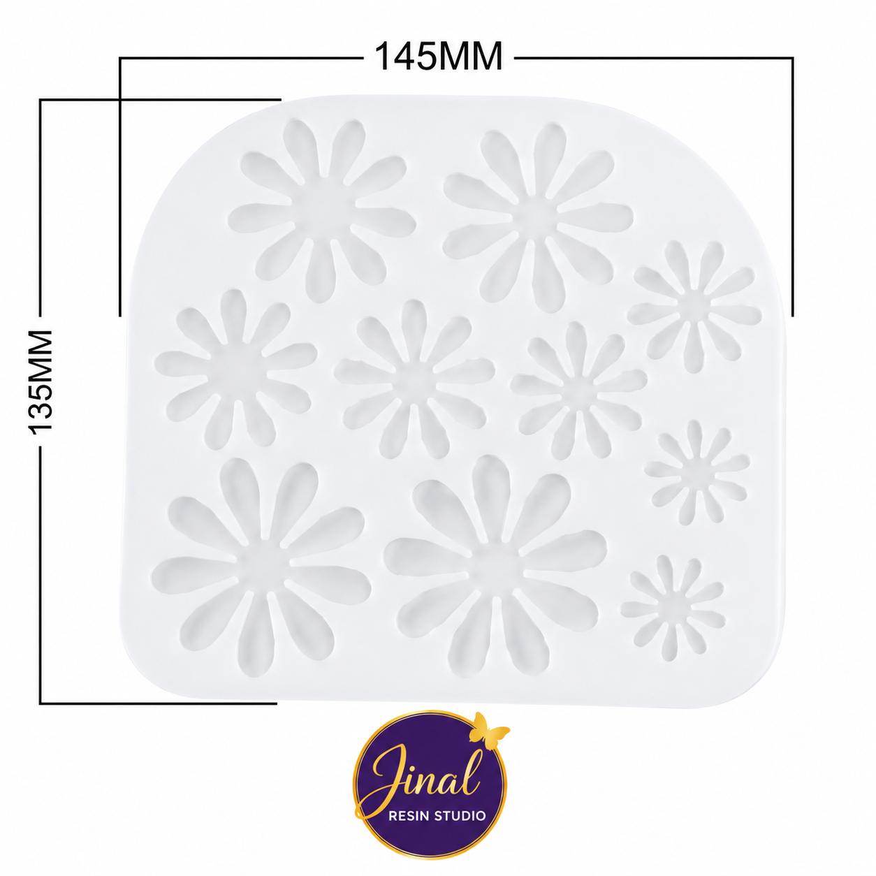 10 Cavity 3D Flower Mould