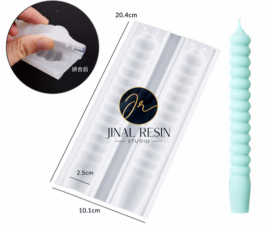 Geometric Spiral Long Pole Candle Mould