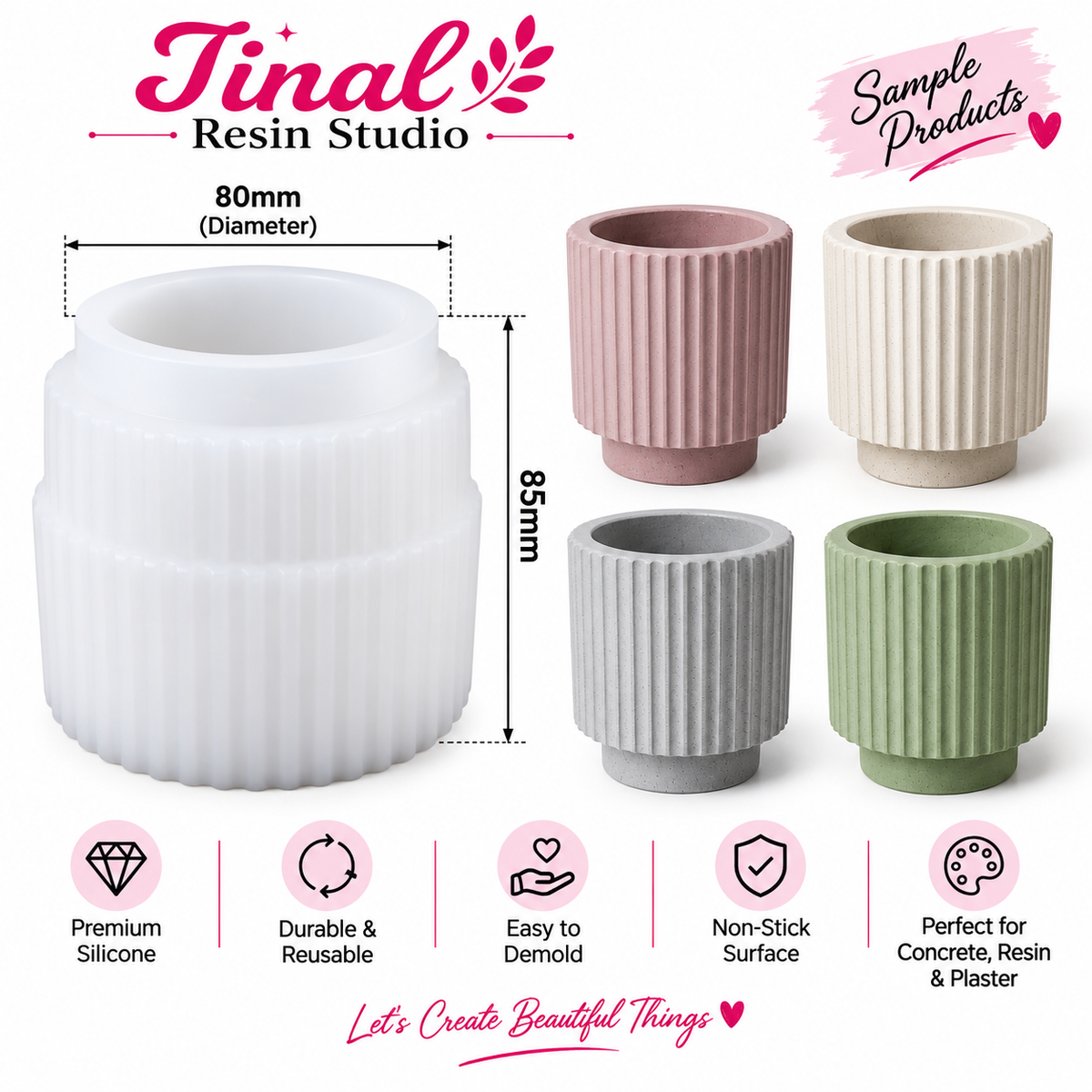 Round Silicon Jar Mould
