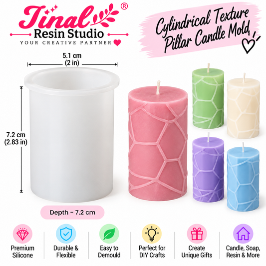 Cylindrical Texture Pillar Candle Mold