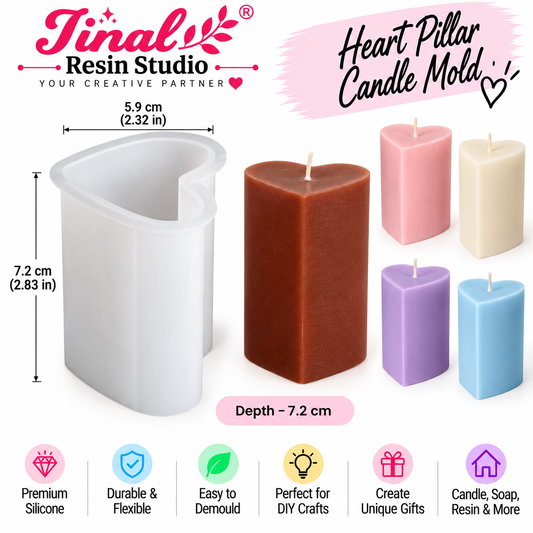 Love Pillar Candle Mold