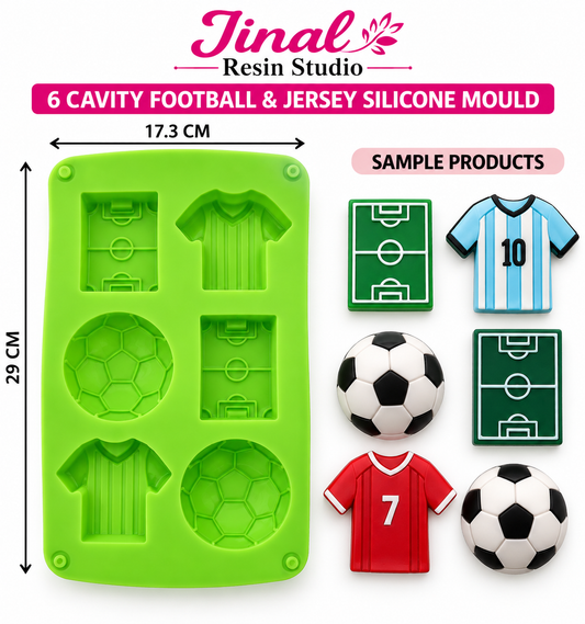 Football Accessories, T-Shirt, Ball &amp; Playground Silicone Mould | Resin & DIY Craft