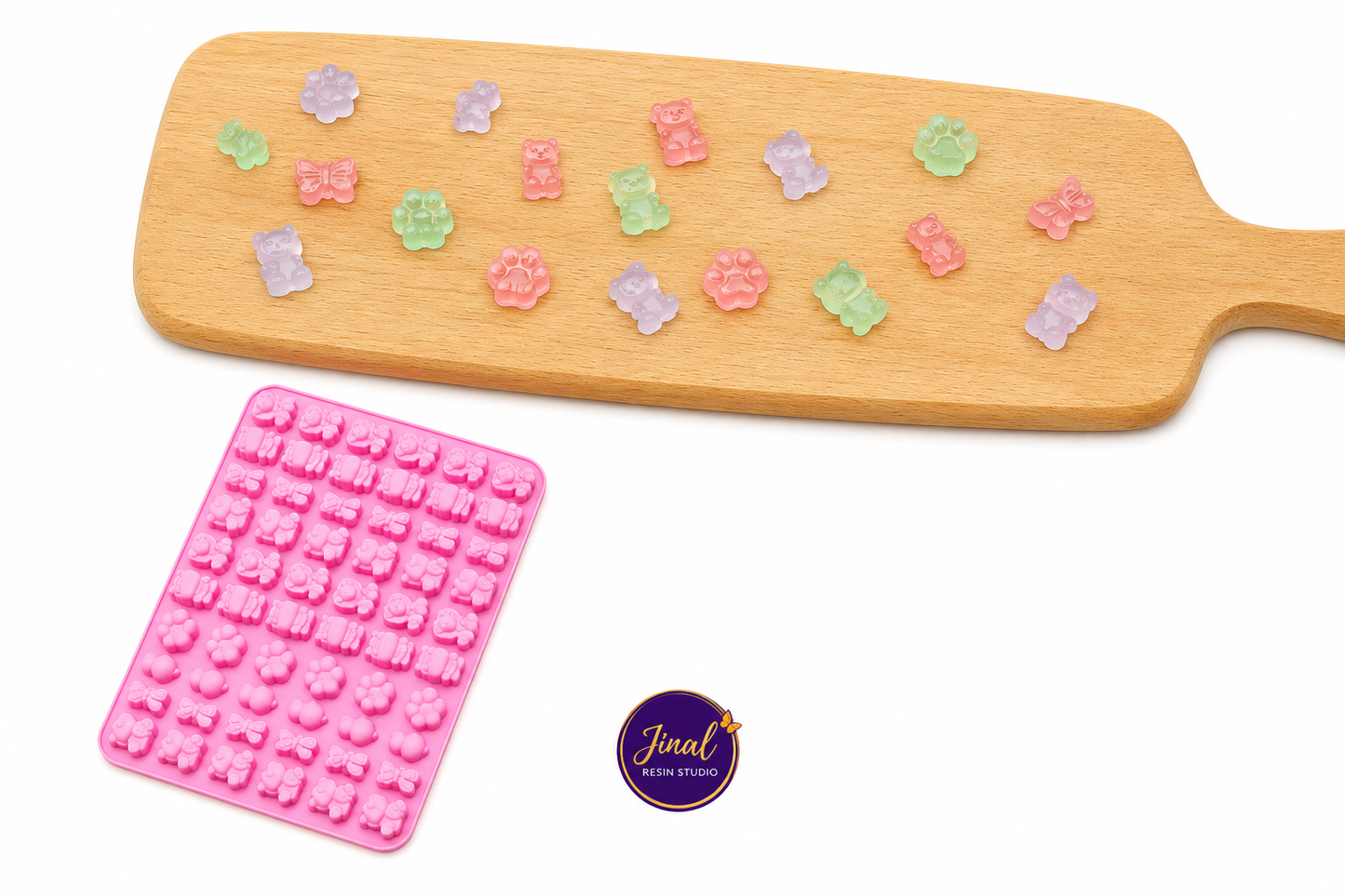 60 Cavity Mini Cartoon Animals mould