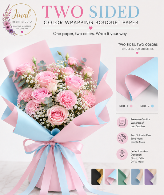 Two Sided Color Wrapping Bouquet paper