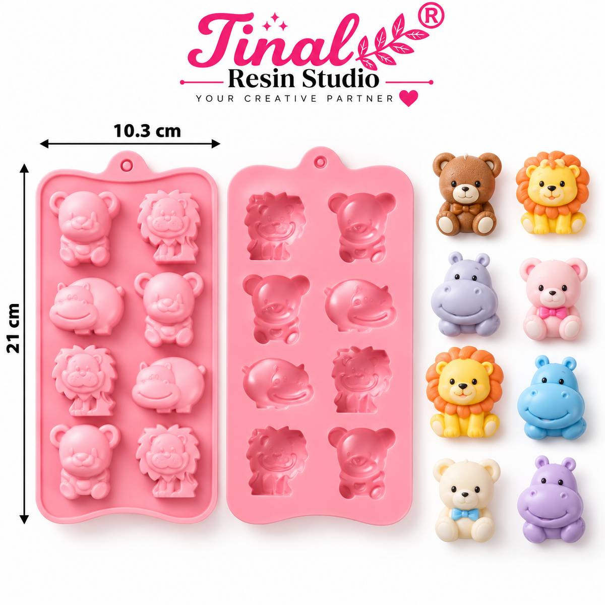 Animal Theme Silicone Mould – For DIY Kits &amp; Candle Making