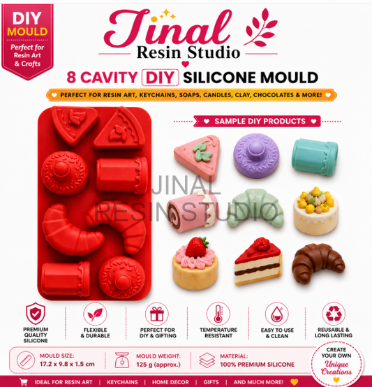 8 Cavity Donut & Pastry DIY Silicone Mould