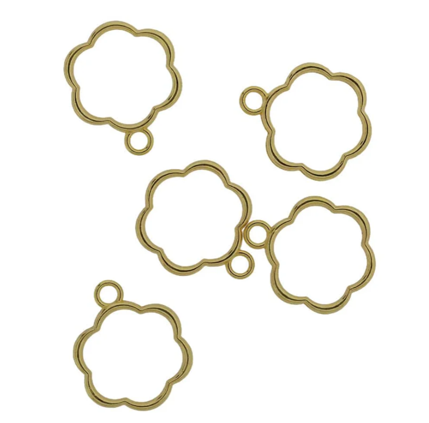 5 In 1 Gold Flower Bezel Set