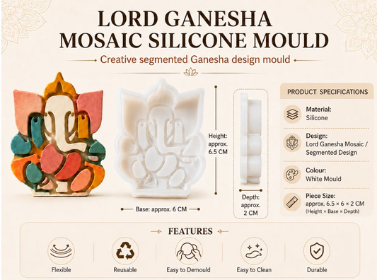 Ganesha Silicone Mould | Ganpati Resin, Jesmonite & DIY Craft Mould