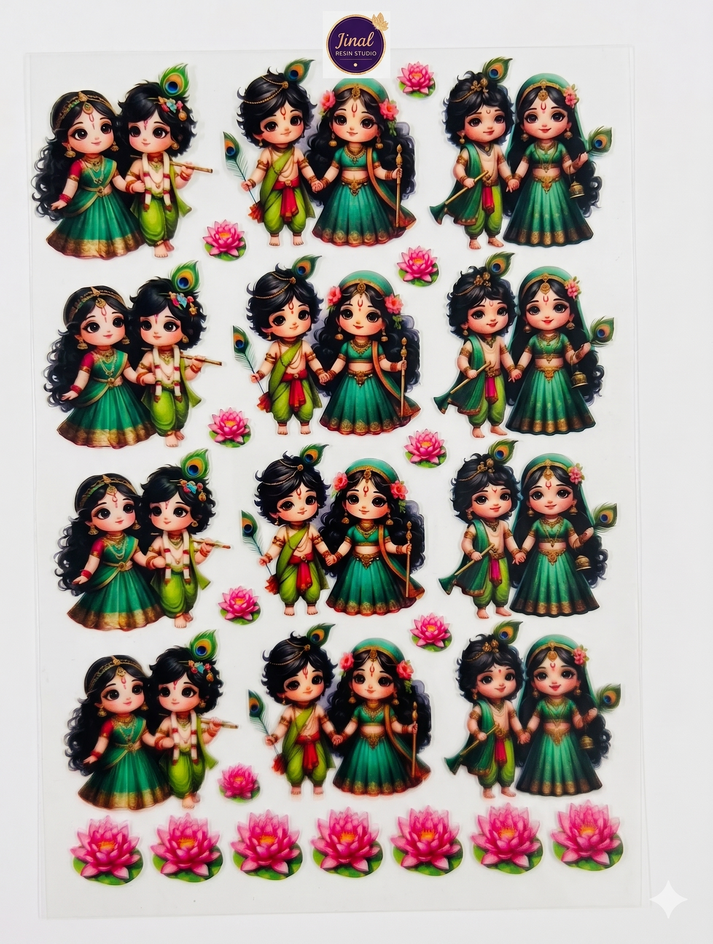 shree krishna uv dtf sticker