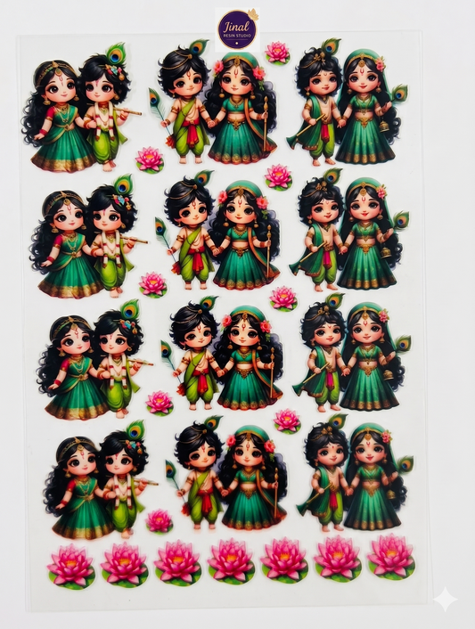 shree krishna uv dtf sticker