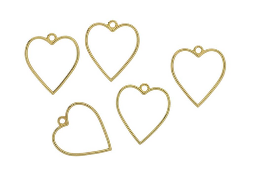5 in 1 Gold Heart Bezel Set