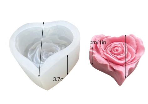 Heart Rose Mould