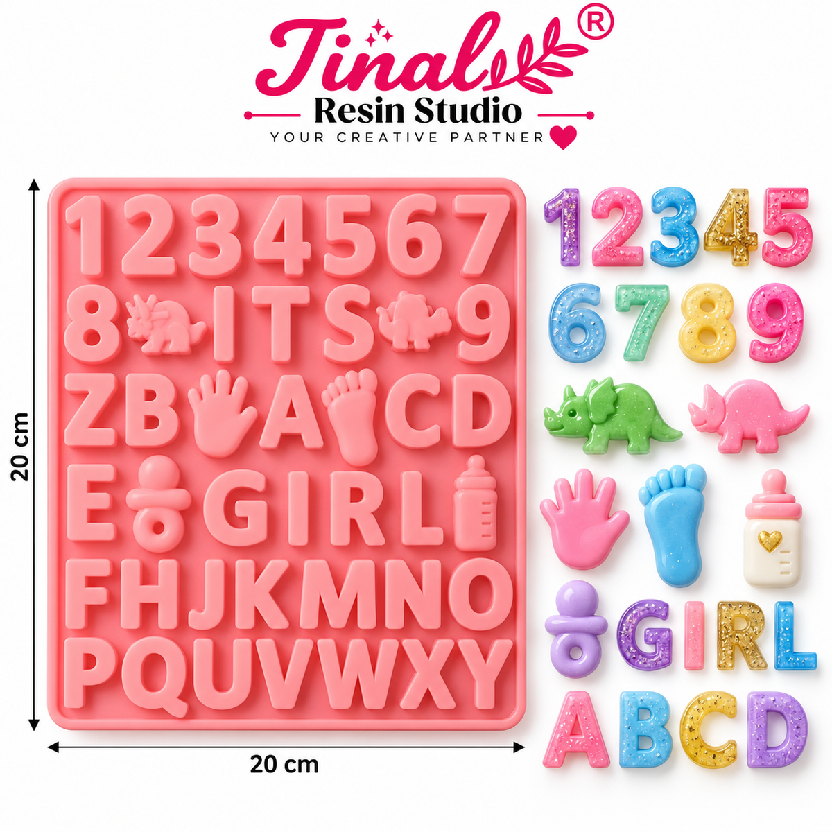 Alphabet DIY Silicone Mould – Resin Art &amp; Creative Crafts