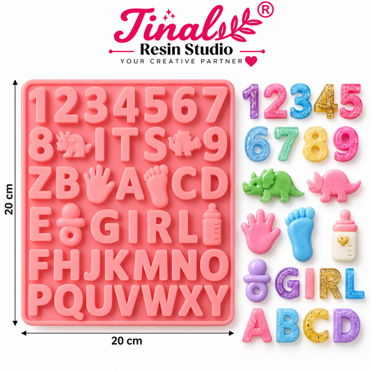 Alphabet DIY Silicone Mould – Resin Art &amp; Creative Crafts