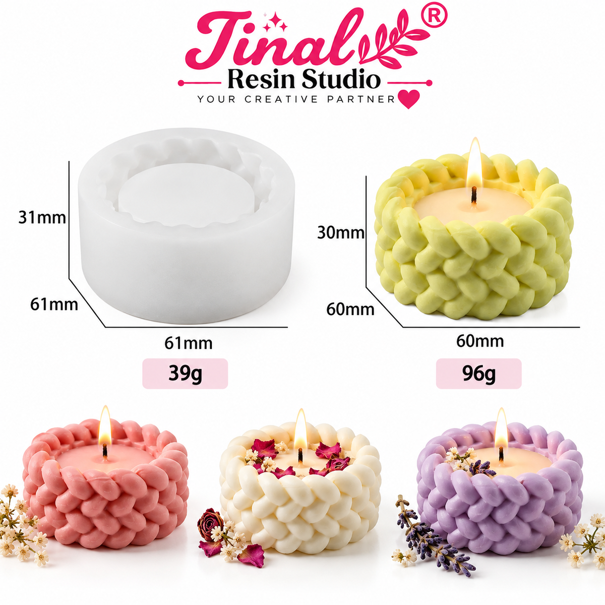 Braided Basket Candle Mould SRN351
