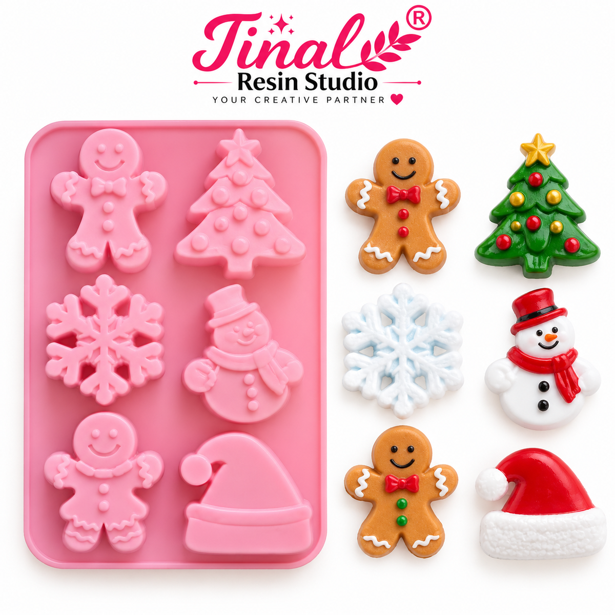 Christmas DIY Silicone Mould – Festive Crafts, Candles & Resin Art
