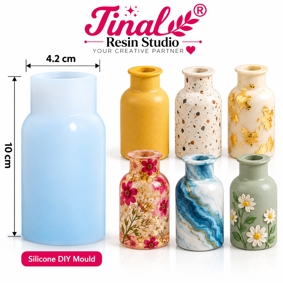 Planter & Flower Vase Mould for Resin and Concrete Art SM0545